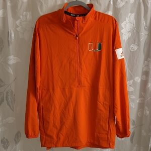 Adidas Vibrant Orange Quarter-Zip Jacket